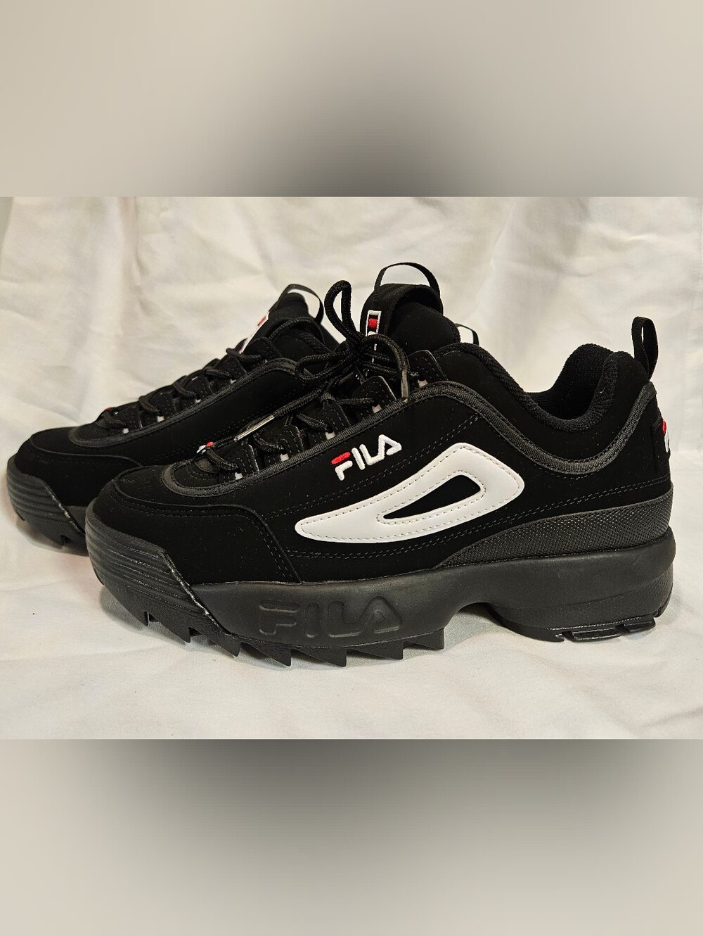 Fila Disruptor II Black Sneakers Men's Size 8 Women's 9.5 New - No Box